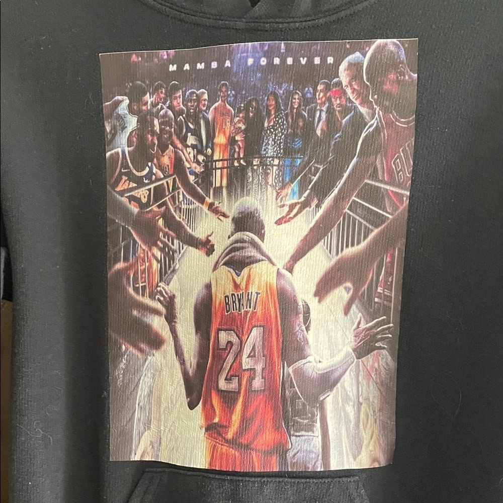 Jerzees Black Mamba Mentality Hoodie Kobe Bryant Medium Boys Fits 6-8 Best - Picture 2 of 6